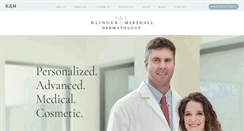 Desktop Screenshot of klingerandmarshallderm.com