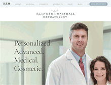 Tablet Screenshot of klingerandmarshallderm.com